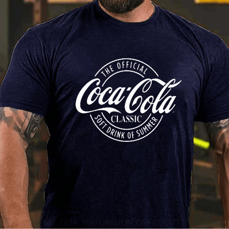 Maturelion Coca-Cola Delicious And Refreshing Distressed Sale Sign Logo T-Shirt (Free Customization)