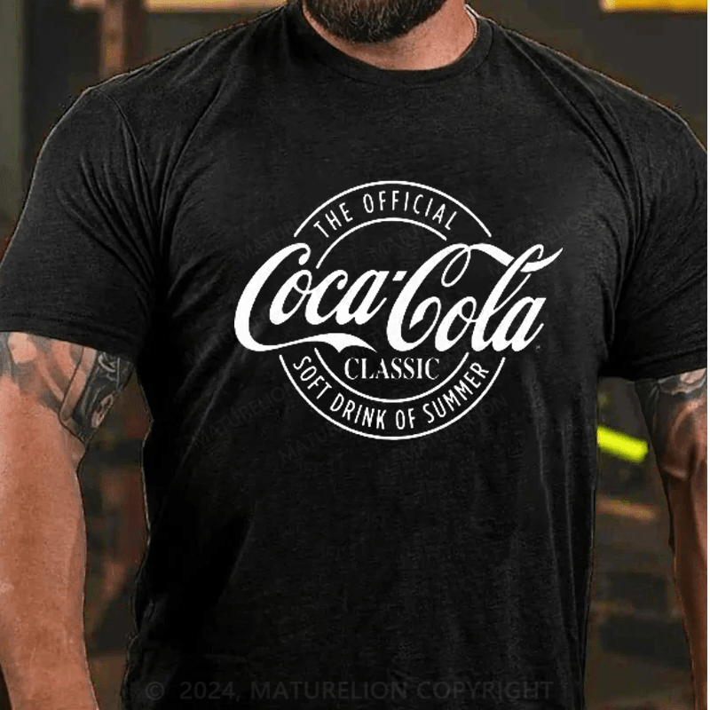 Maturelion Coca-Cola Delicious And Refreshing Distressed Sale Sign Logo T-Shirt (Free Customization)