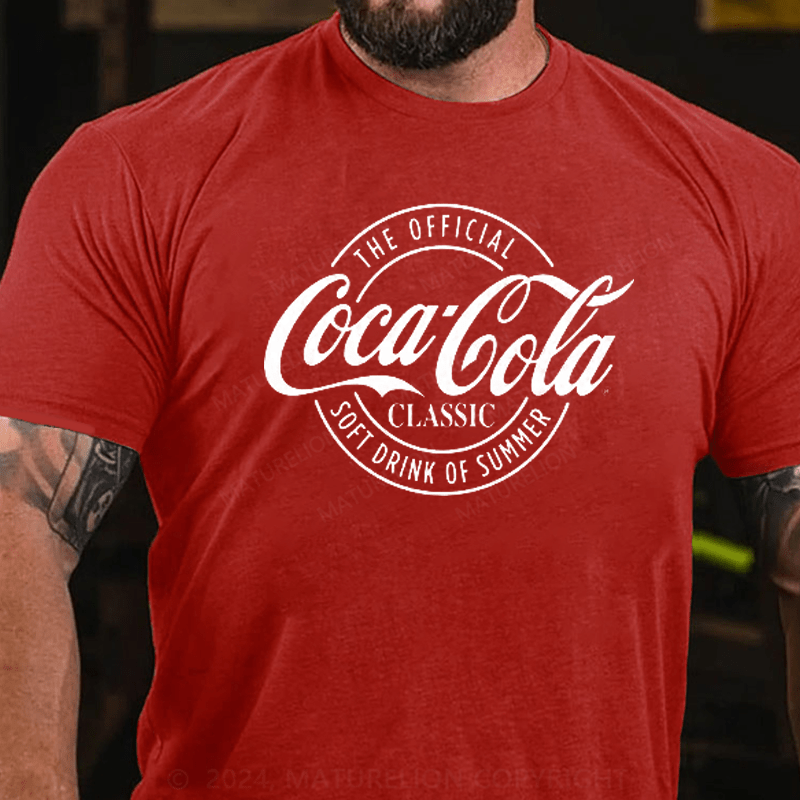 Maturelion Coca-Cola Delicious And Refreshing Distressed Sale Sign Logo T-Shirt (Free Customization)