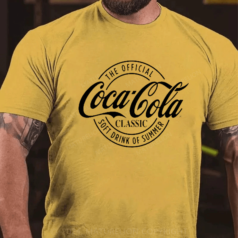 Maturelion Coca-Cola Delicious And Refreshing Distressed Sale Sign Logo T-Shirt (Free Customization)