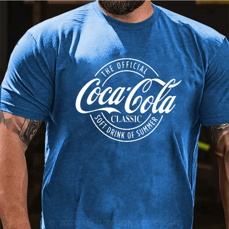 Maturelion Coca-Cola Delicious And Refreshing Distressed Sale Sign Logo T-Shirt (Free Customization)