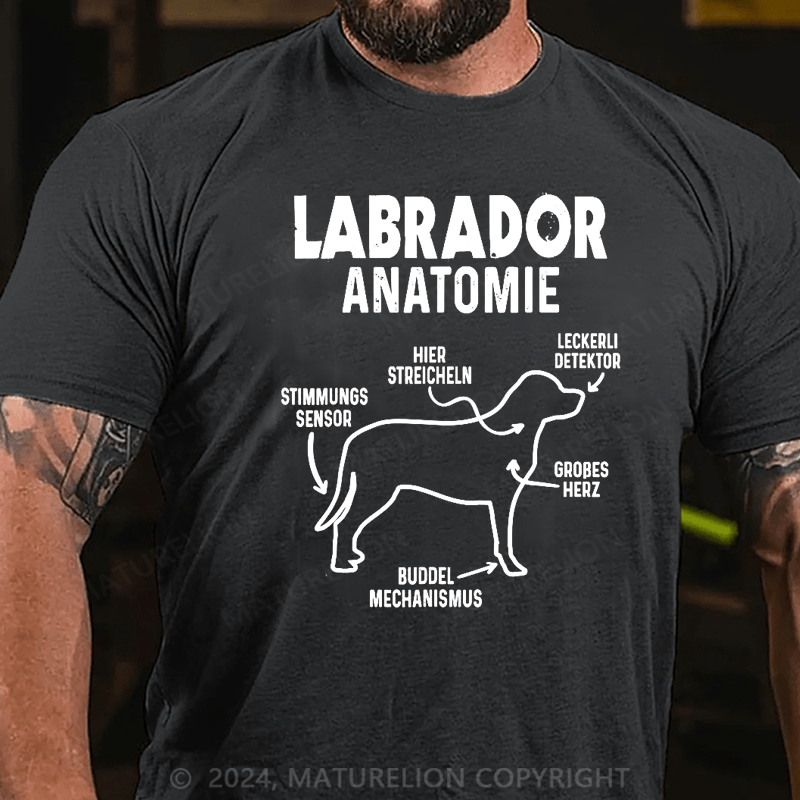 Maturelion Labrador Anatomy Dog Owner Funny Dog T-Shirt