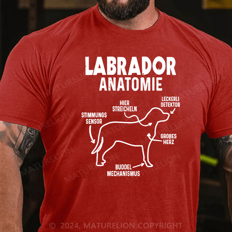 Maturelion Labrador Anatomy Dog Owner Funny Dog T-Shirt