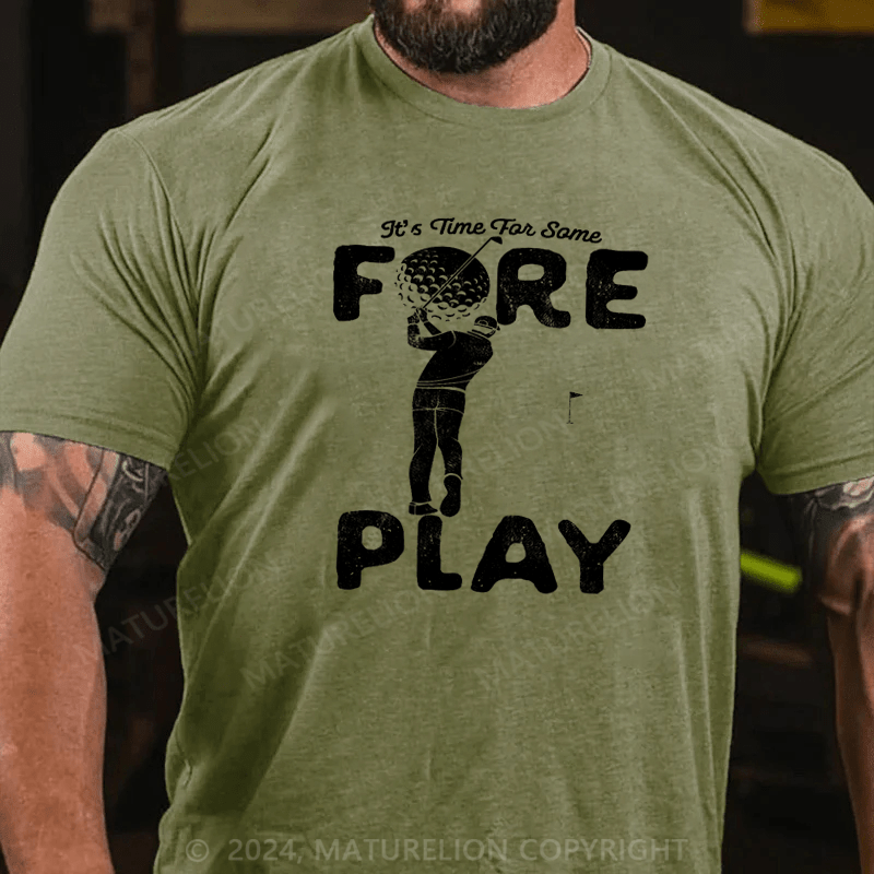 Maturelion Foreplay Innuendo Funny Golf Adult Humor T-Shirt