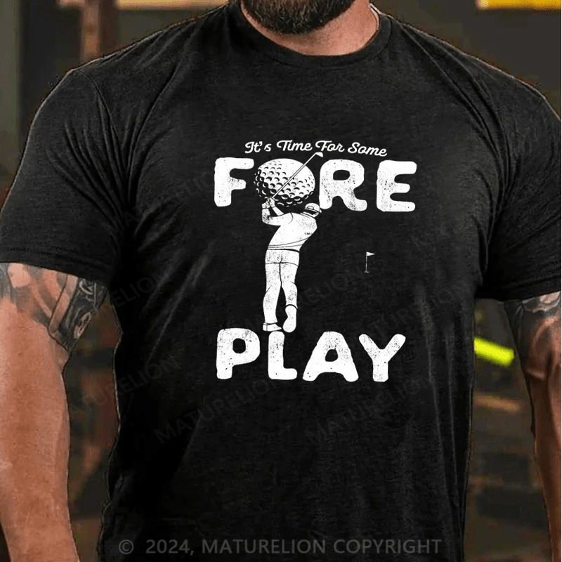 Maturelion Foreplay Innuendo Funny Golf Adult Humor T-Shirt