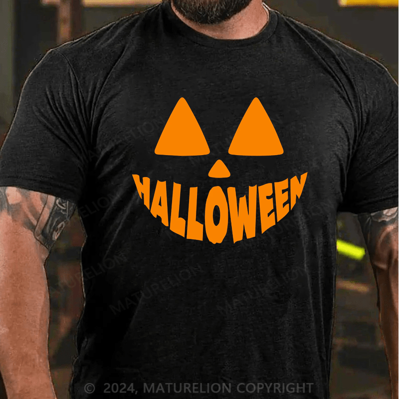 Maturelion Pumpkin Design Halloween T-Shirt