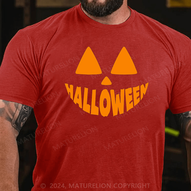 Maturelion Pumpkin Design Halloween T-Shirt