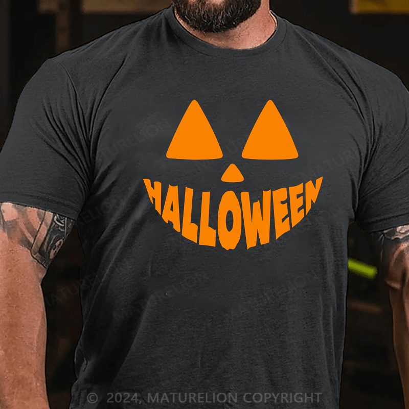 Maturelion Pumpkin Design Halloween T-Shirt