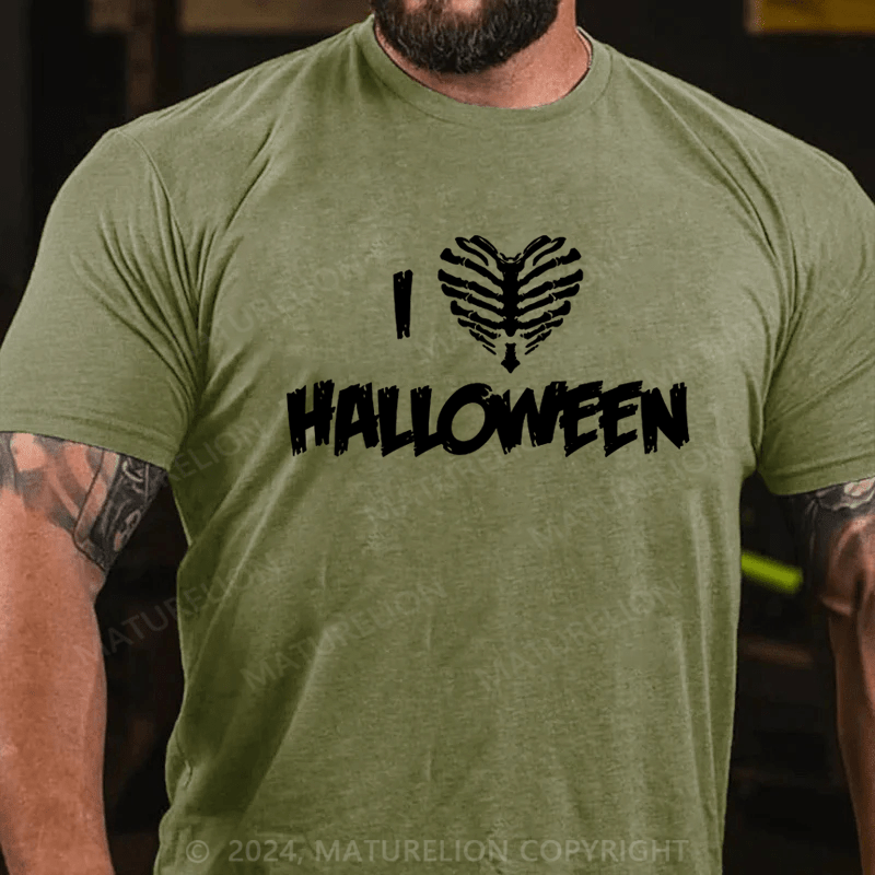 Maturelion I Love Halloween Sarcastic Novelty Funny T-Shirt