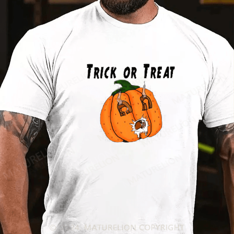 Maturelion Pumpkin Funny Naughty Gift Prank Halloween T-Shirt