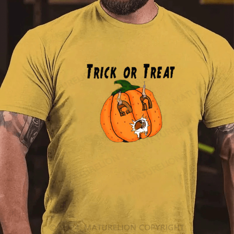 Maturelion Pumpkin Funny Naughty Gift Prank Halloween T-Shirt