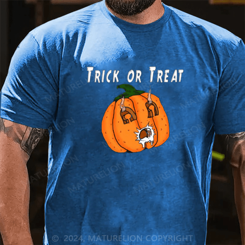 Maturelion Pumpkin Funny Naughty Gift Prank Halloween T-Shirt