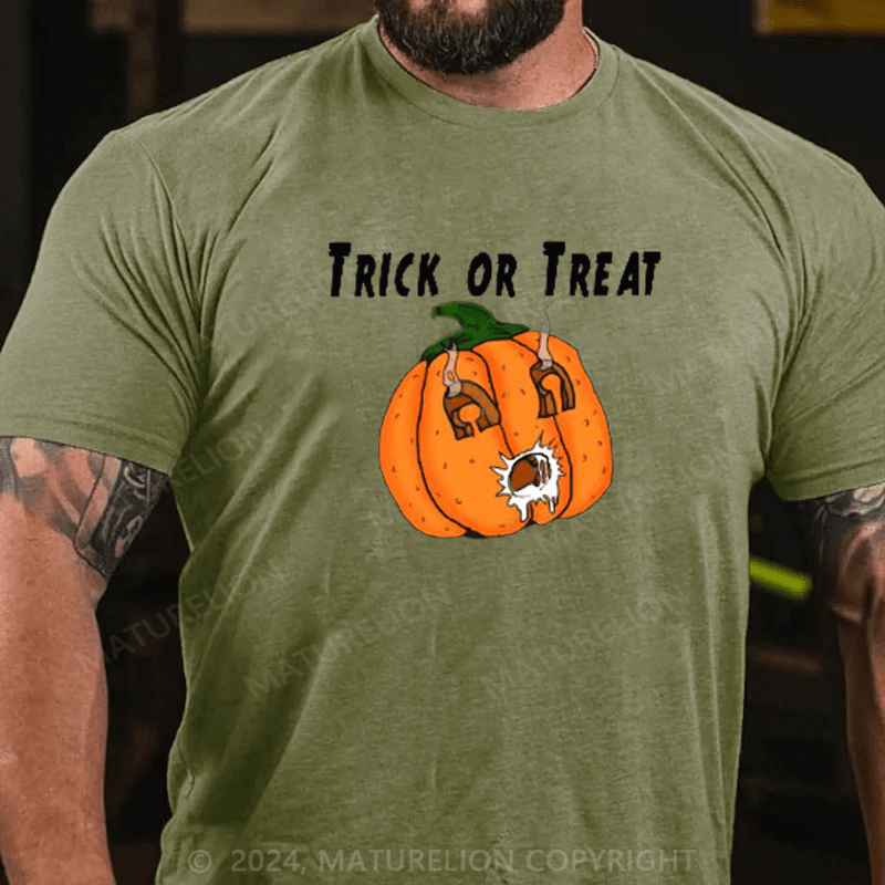Maturelion Pumpkin Funny Naughty Gift Prank Halloween T-Shirt