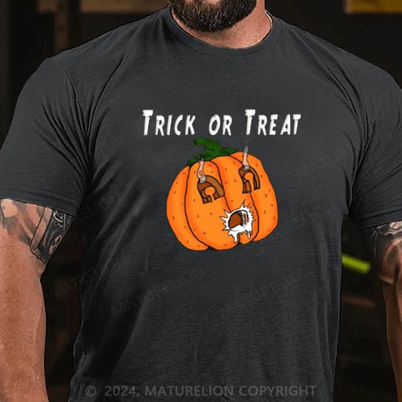 Maturelion Pumpkin Funny Naughty Gift Prank Halloween T-Shirt