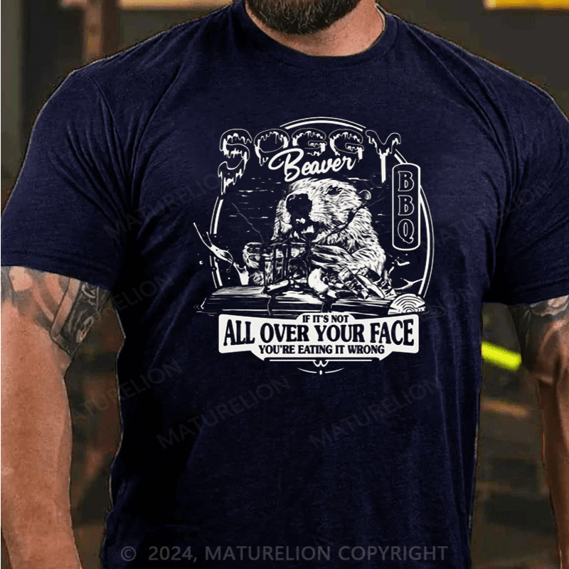 Maturelion Soggy Beaver BBQ Cotton T-Shirt