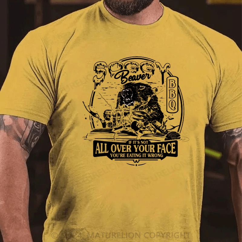 Maturelion Soggy Beaver BBQ Cotton T-Shirt