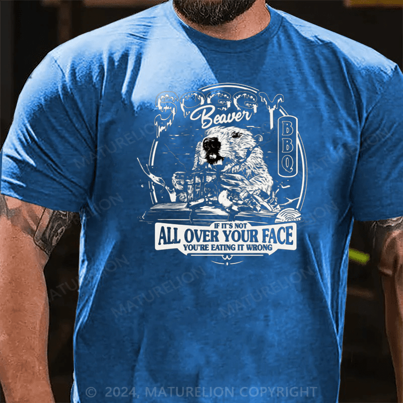 Maturelion Soggy Beaver BBQ Cotton T-Shirt