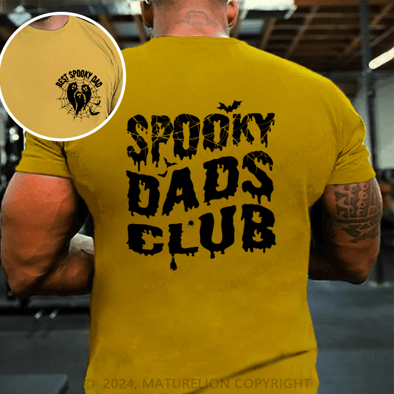 Maturelion Halloween Spooky Dads Club Scary Horror Trick Or Treat Funny T-Shirt