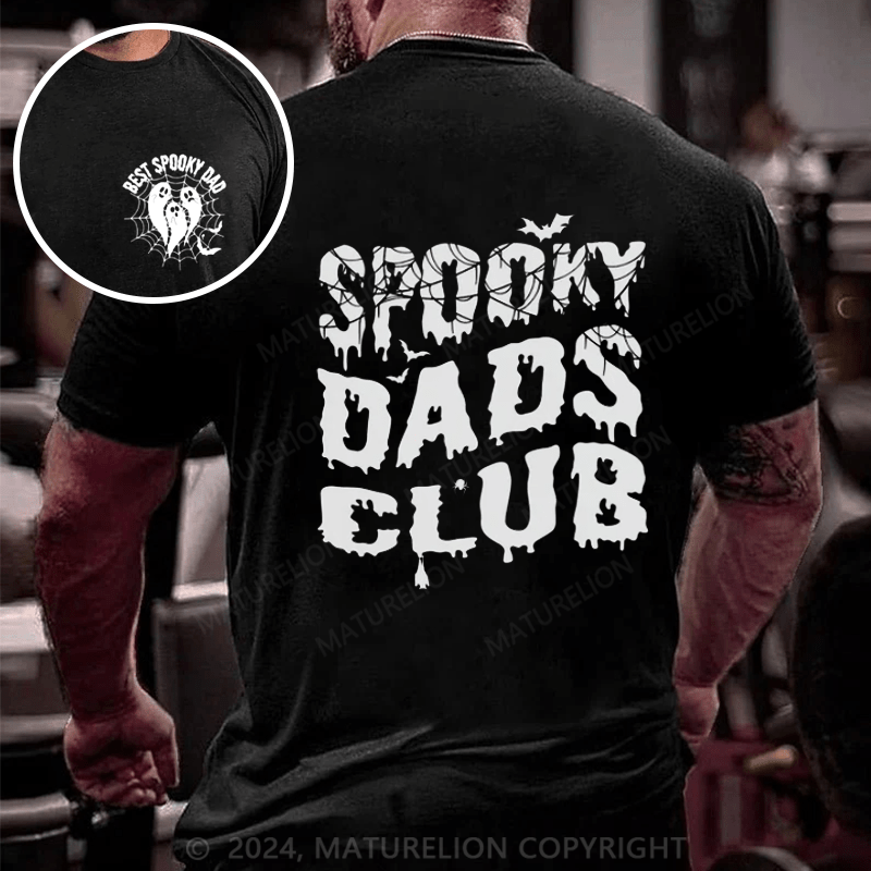 Maturelion Halloween Spooky Dads Club Scary Horror Trick Or Treat Funny T-Shirt