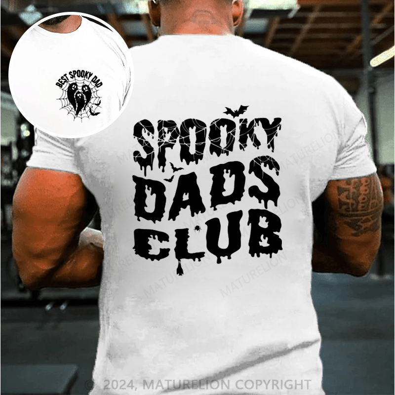 Maturelion Halloween Spooky Dads Club Scary Horror Trick Or Treat Funny T-Shirt
