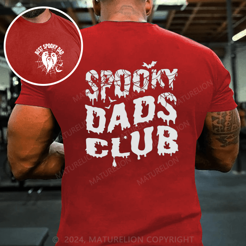 Maturelion Halloween Spooky Dads Club Scary Horror Trick Or Treat Funny T-Shirt