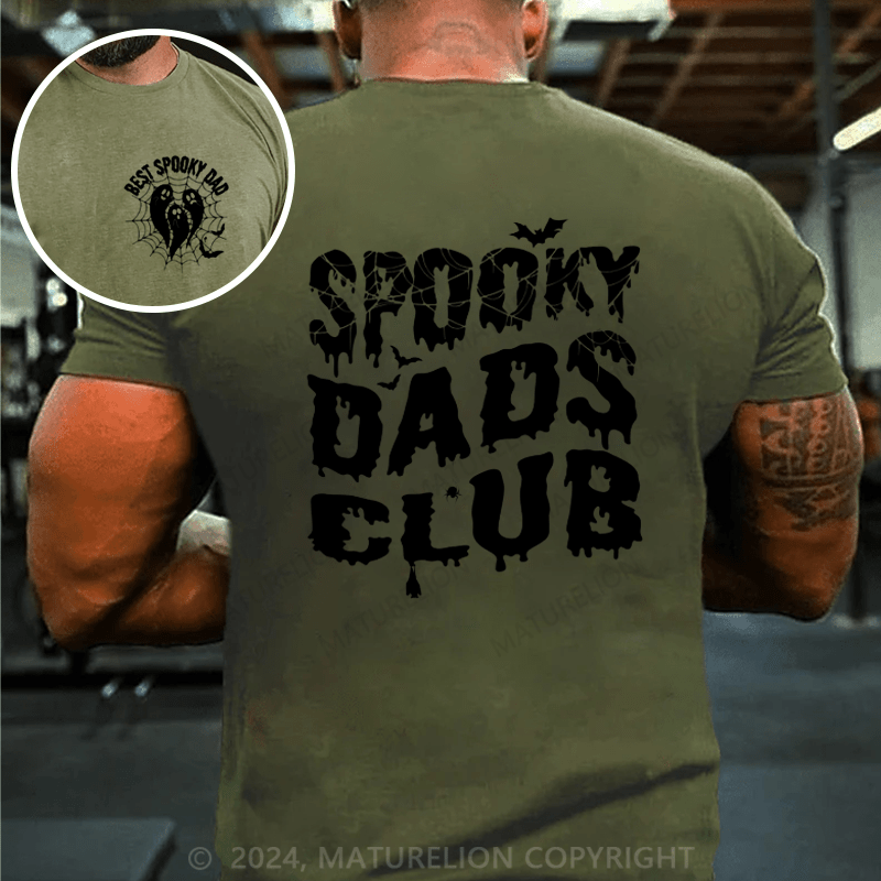 Maturelion Halloween Spooky Dads Club Scary Horror Trick Or Treat Funny T-Shirt