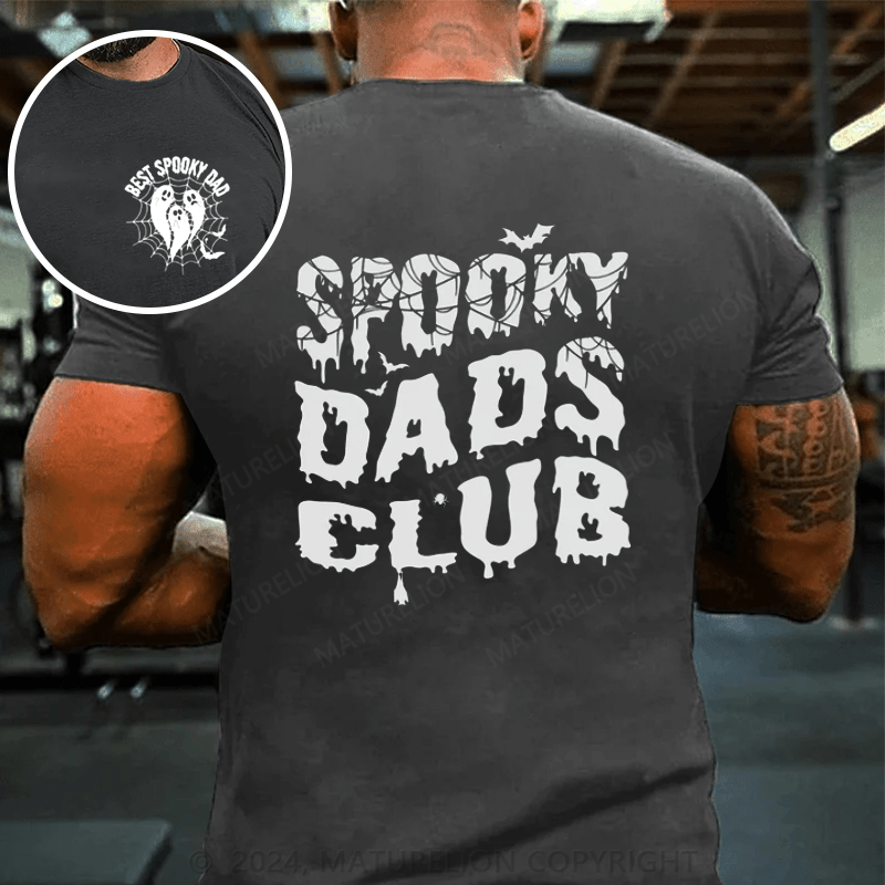 Maturelion Halloween Spooky Dads Club Scary Horror Trick Or Treat Funny T-Shirt