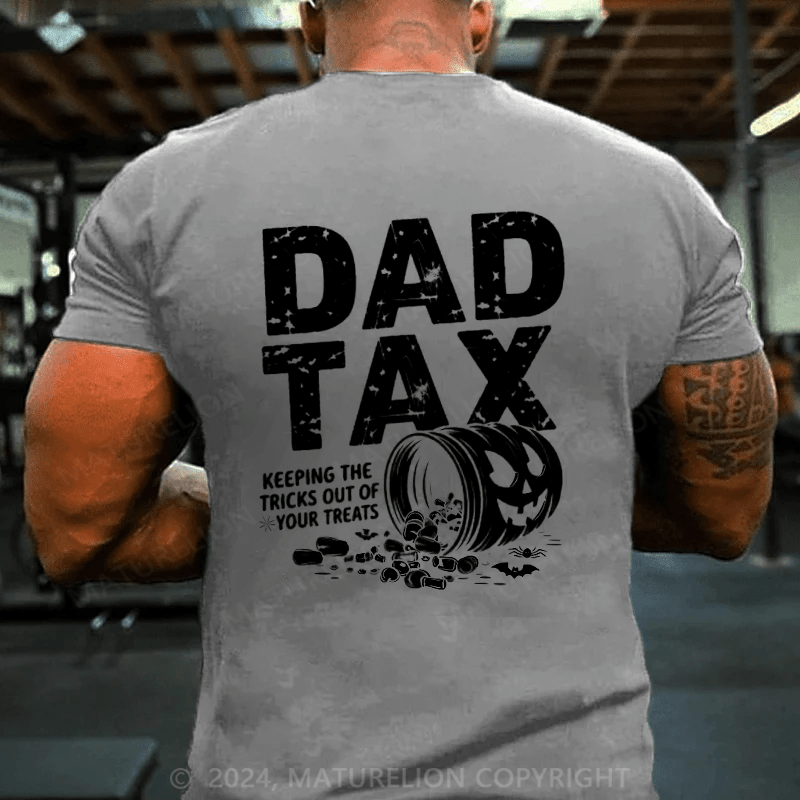 Maturelion Halloween Dad Tax keeping the tricks out of your treats pumpkin shirt