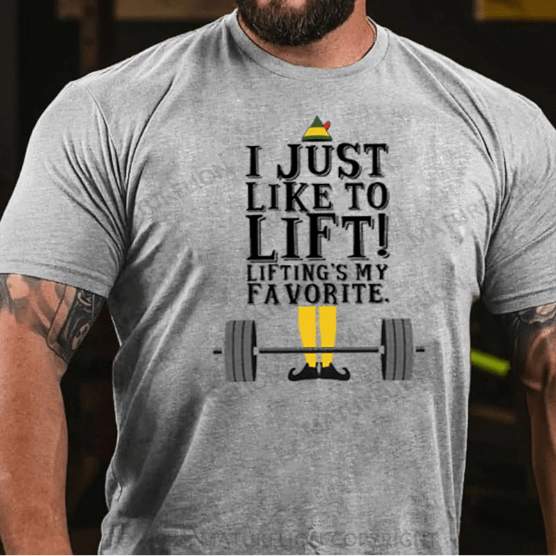 Maturelion I Like To Lift Lifting Is My Favorite Christmas T-Shirt