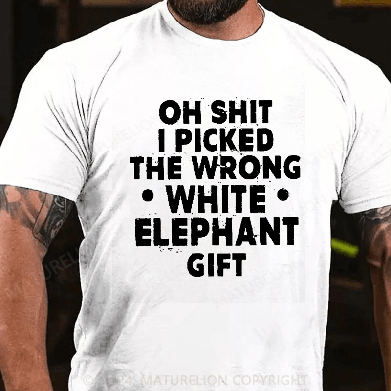 Maturelion Christmas T-shirt Funny White Elephant Gifts For Birthday T-Shirt