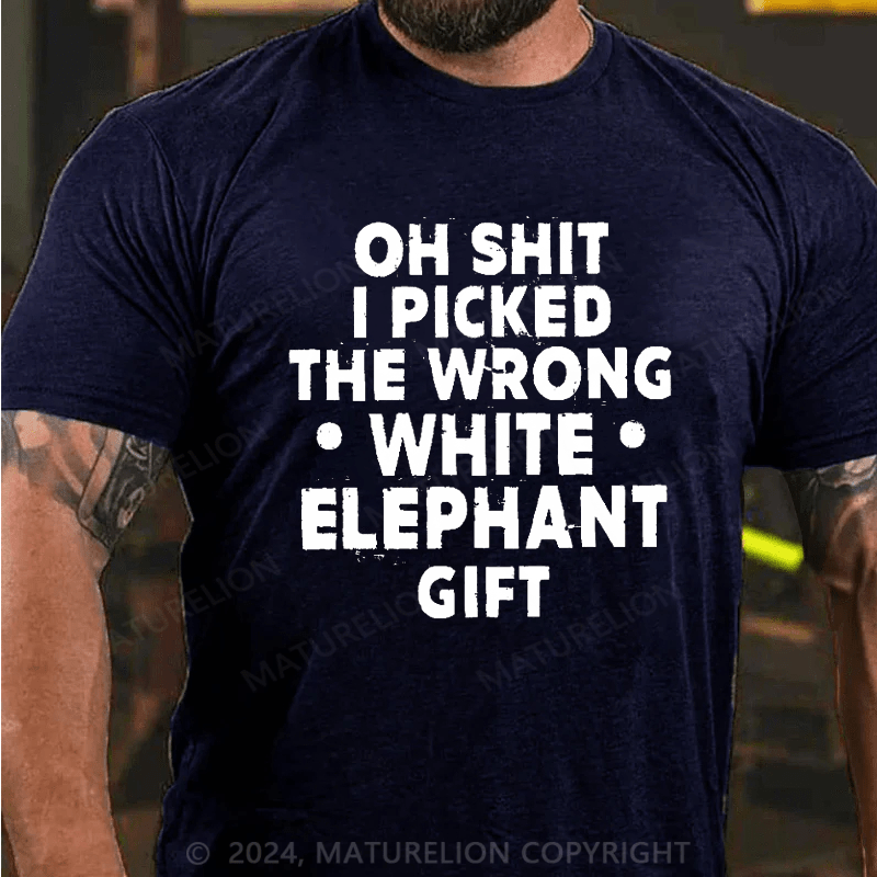 Maturelion Christmas T-shirt Funny White Elephant Gifts For Birthday T-Shirt