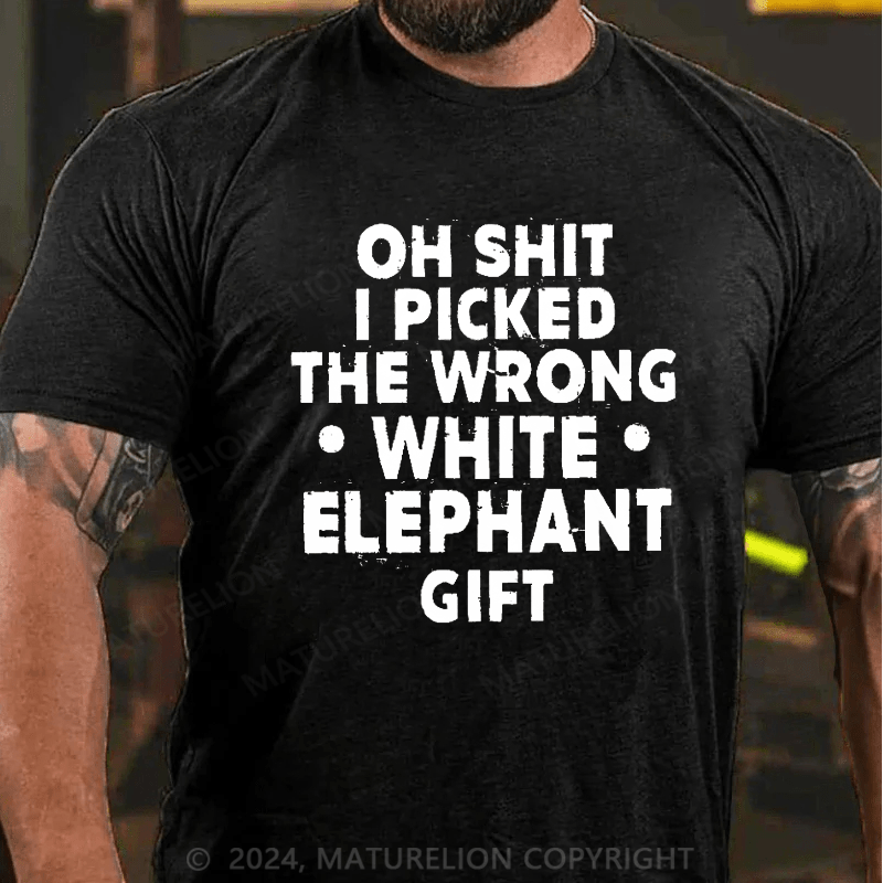 Maturelion Christmas T-shirt Funny White Elephant Gifts For Birthday T-Shirt