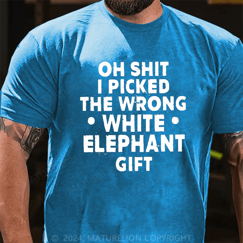 Maturelion Christmas T-shirt Funny White Elephant Gifts For Birthday T-Shirt