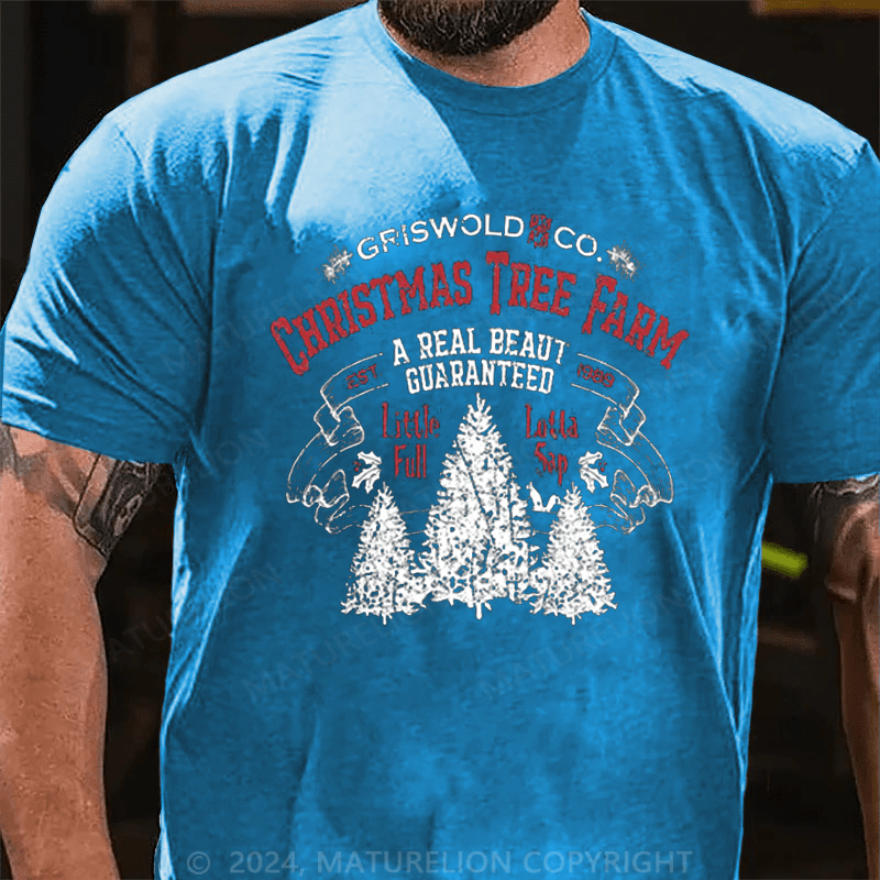 Maturelion Christmas Tree Farm Funny Christmas T-shirt