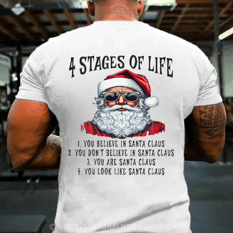 Maturelion 4 Stages Of Life Christmas T-shirt