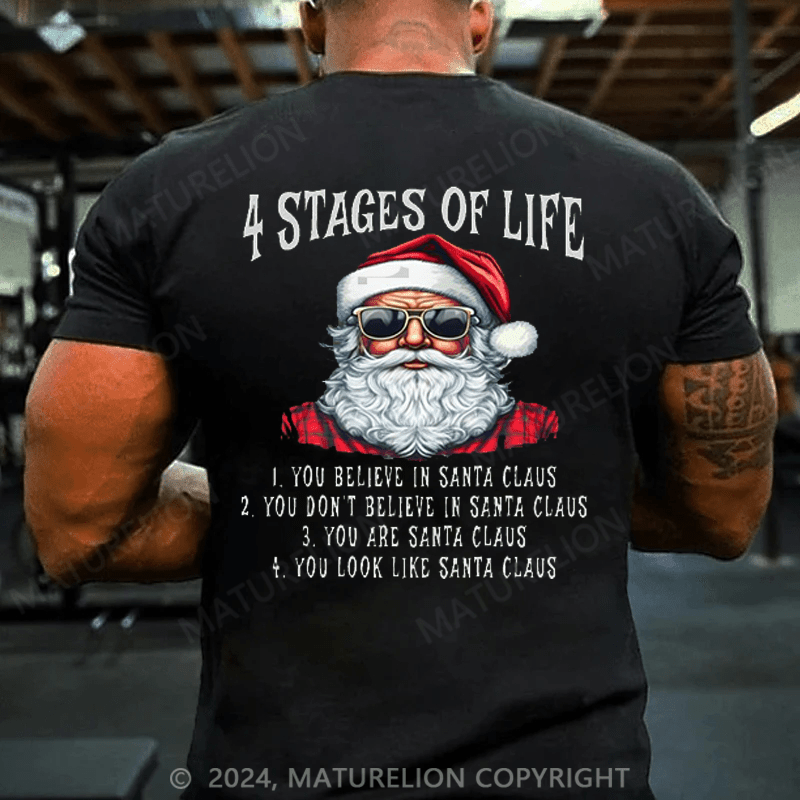 Maturelion 4 Stages Of Life Christmas T-shirt