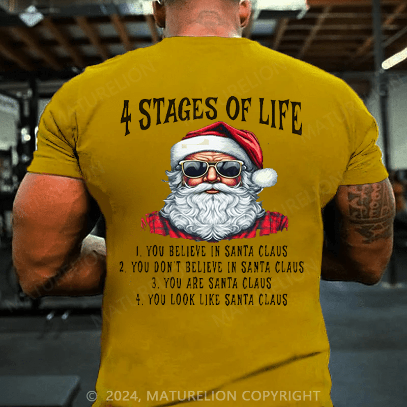 Maturelion 4 Stages Of Life Christmas T-shirt