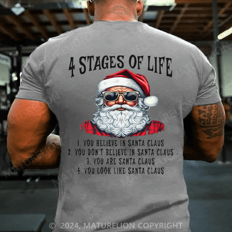 Maturelion 4 Stages Of Life Christmas T-shirt