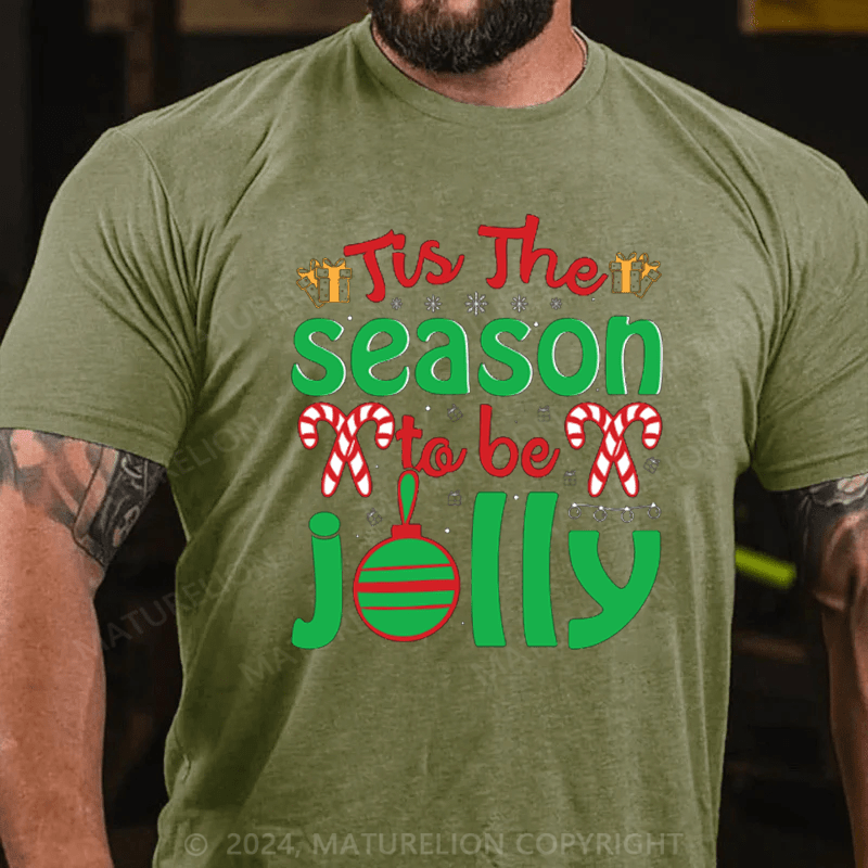 Maturelion Tis The Season to Be Jolly Time for Families Holiday Cheers Joy to The World Xmas Santa Claus’s Love Christmas T-Shirt