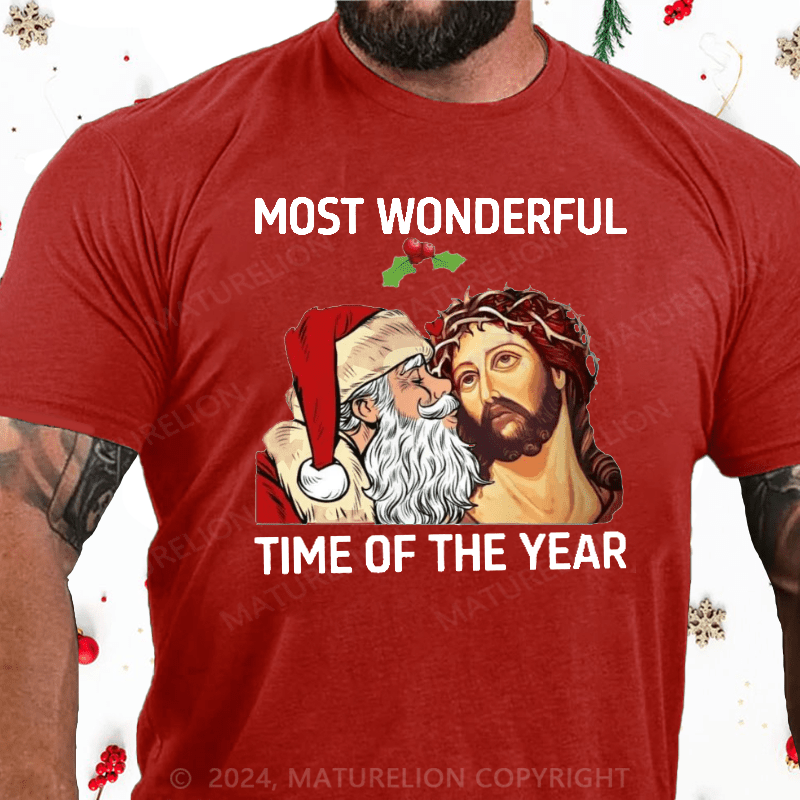Matuerlion Christmas T-Shirt Most Wonderful Time Of The Year Christian T-Shirt