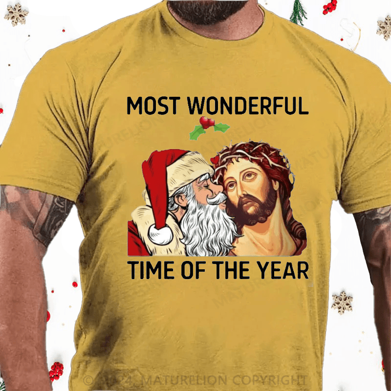 Matuerlion Christmas T-Shirt Most Wonderful Time Of The Year Christian T-Shirt