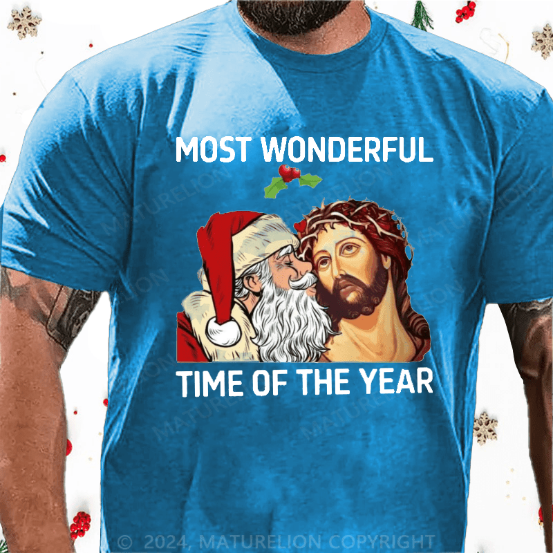 Matuerlion Christmas T-Shirt Most Wonderful Time Of The Year Christian T-Shirt