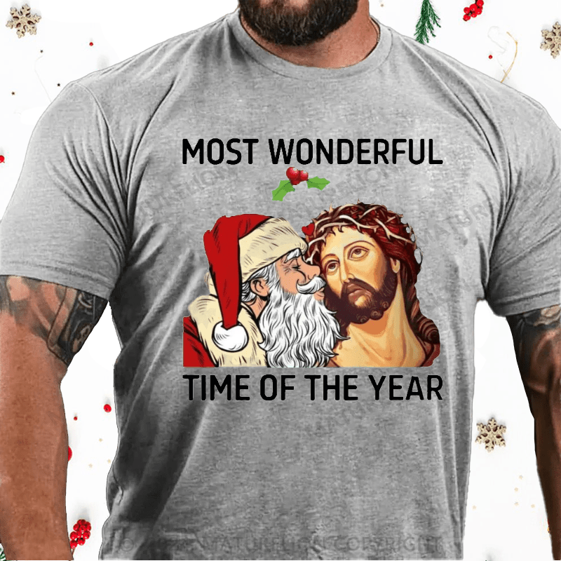 Matuerlion Christmas T-Shirt Most Wonderful Time Of The Year Christian T-Shirt