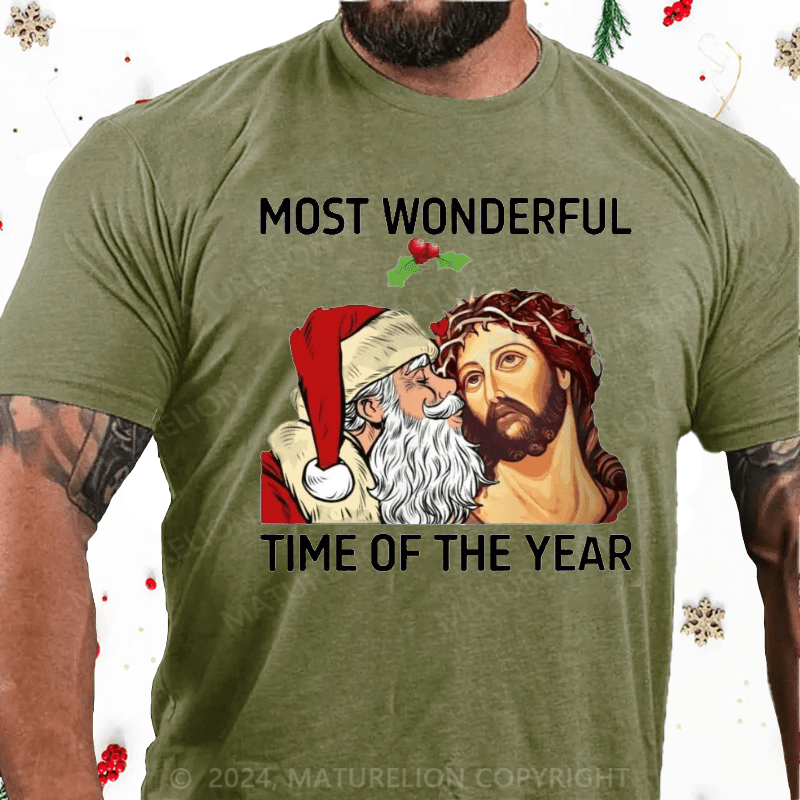 Matuerlion Christmas T-Shirt Most Wonderful Time Of The Year Christian T-Shirt