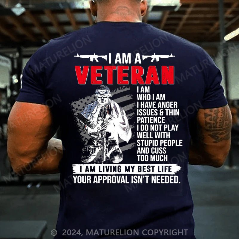 Maturelion Men's T-Shirt Am A Veteran Unisex Shirt