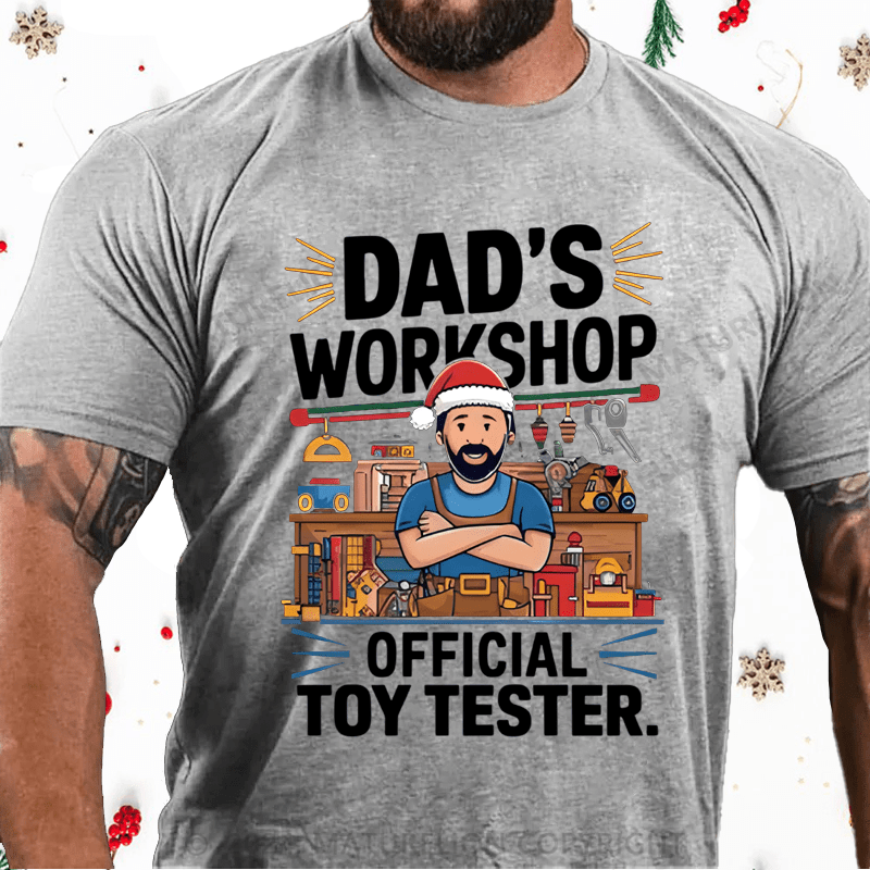 Maturelion Christmas T-Shirt Dad's Workshop T-Shirt
