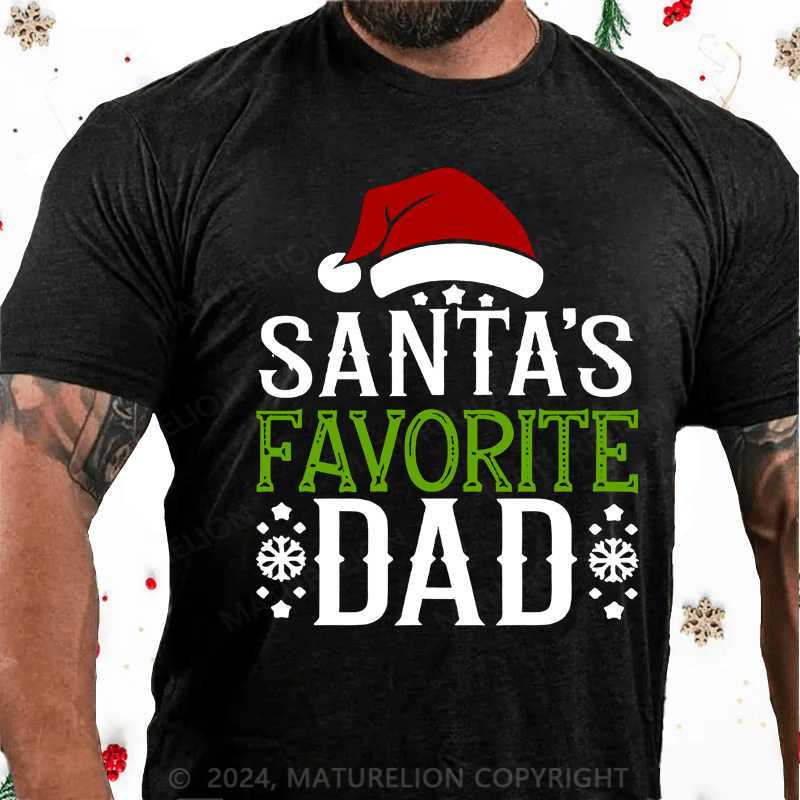 Maturelion Christmas T-Shirt Best Dad Christmas T-Shirt