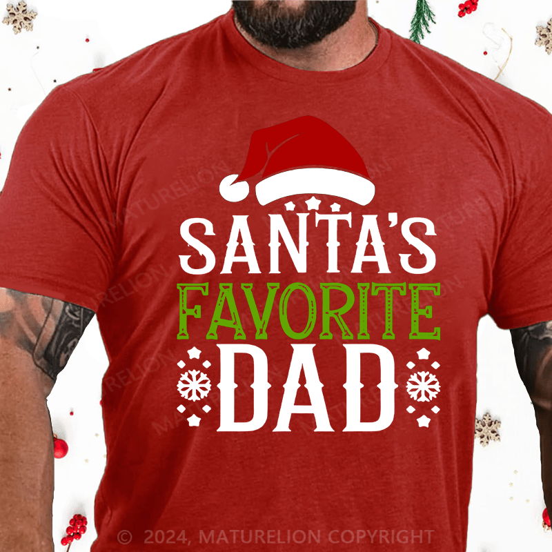 Maturelion Christmas T-Shirt Best Dad Christmas T-Shirt