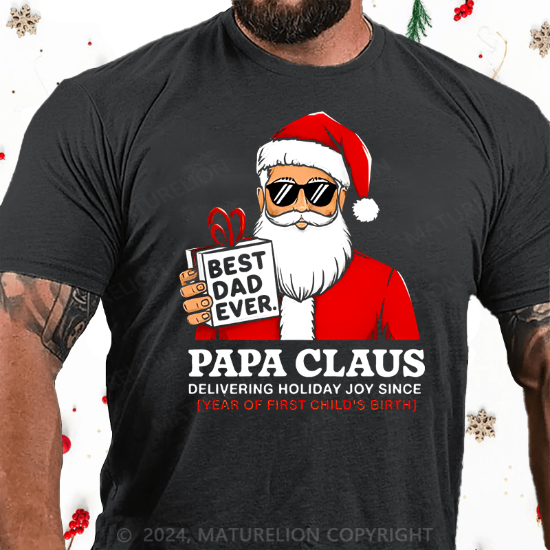 Maturelion Christmas T-shirt Dad T-shirt