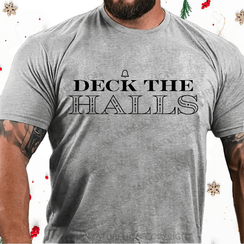 Maturelion Christmas T-Shirt Deck the Halls Cotton T-Shirt